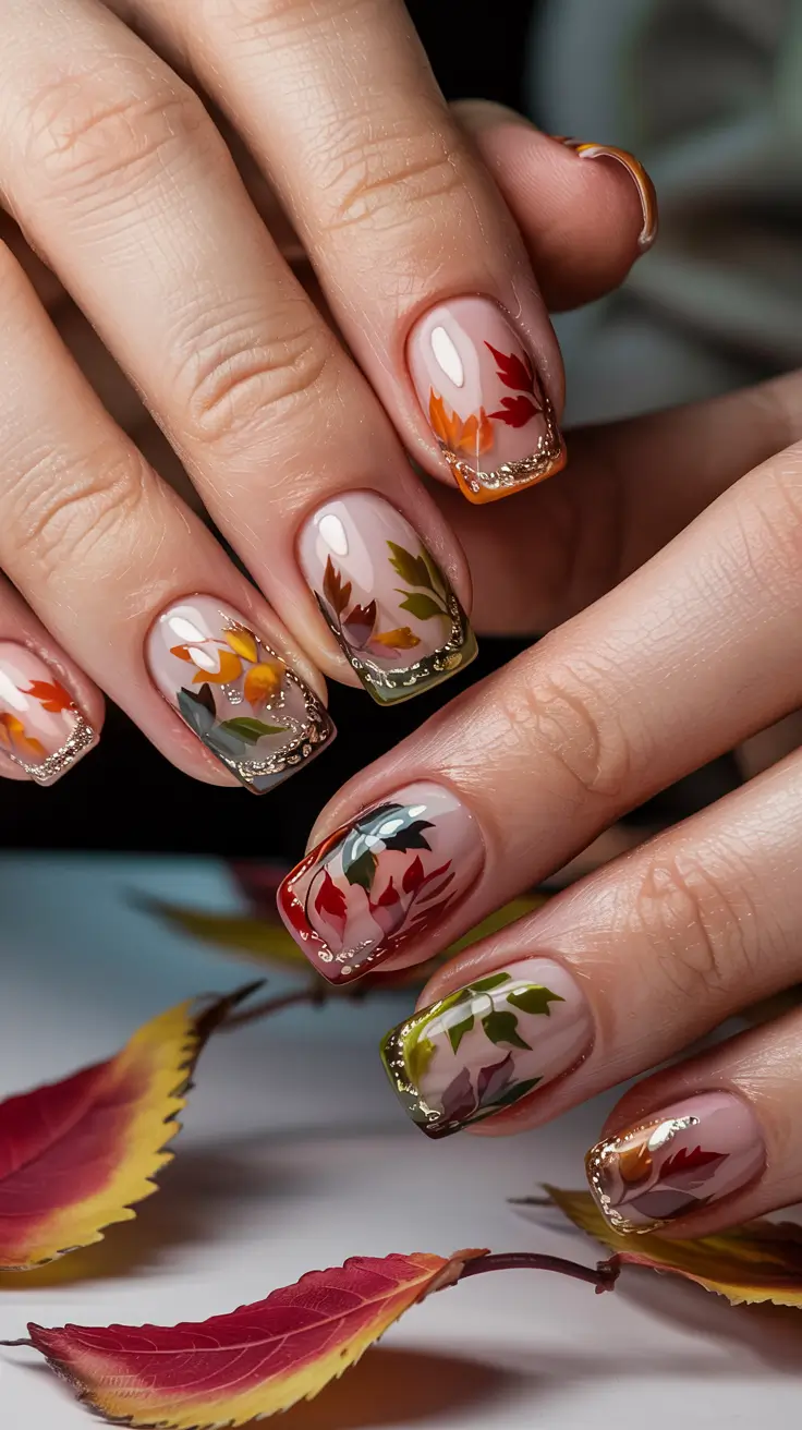 23 идеи осеннего французского маникюра для стильного сезонного маникюра