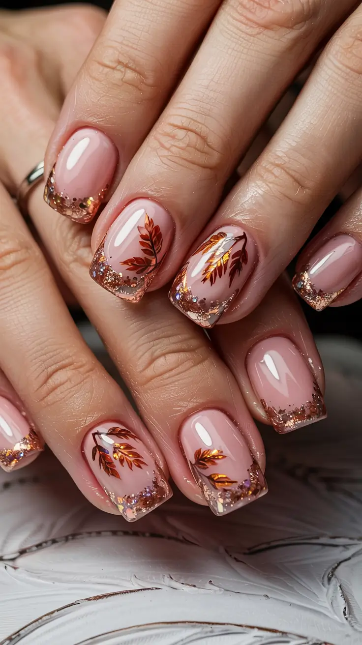 23 идеи осеннего французского маникюра для стильного сезонного маникюра