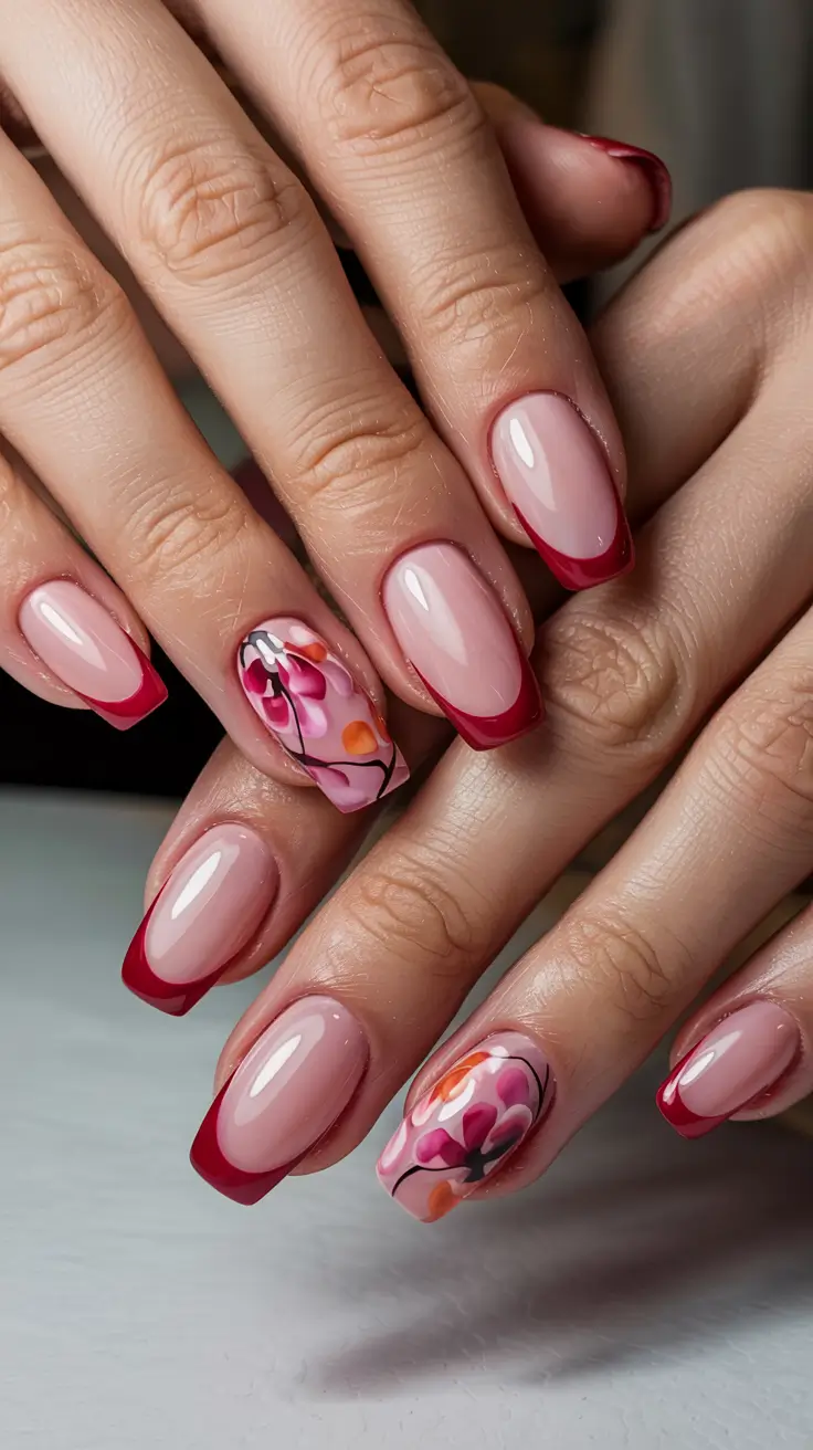 23 идеи осеннего французского маникюра для стильного сезонного маникюра