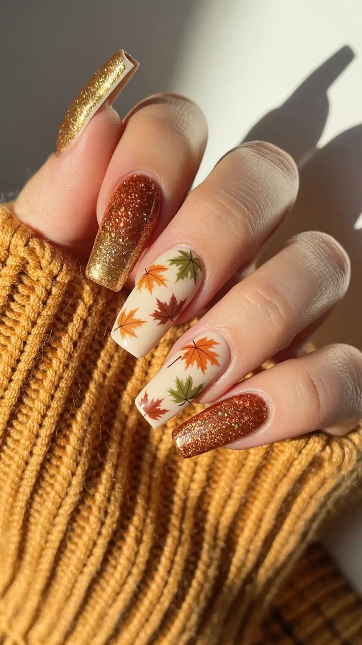 24 забавных и милых осенних маникюра, которые вдохновят вас на создание сезонного маникюра
