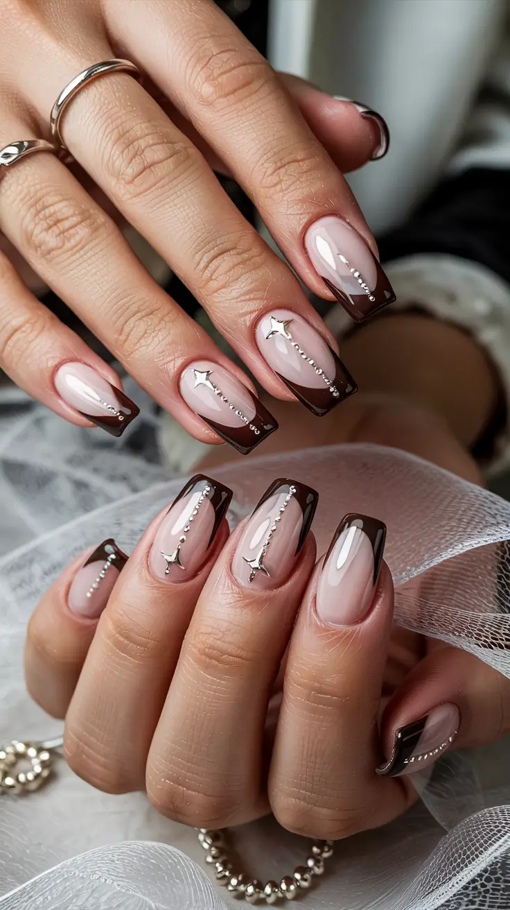 23 идеи осеннего французского маникюра для стильного сезонного маникюра