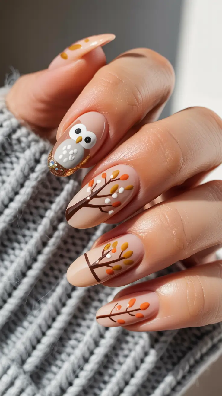 24 забавных и милых осенних маникюра, которые вдохновят вас на создание сезонного маникюра