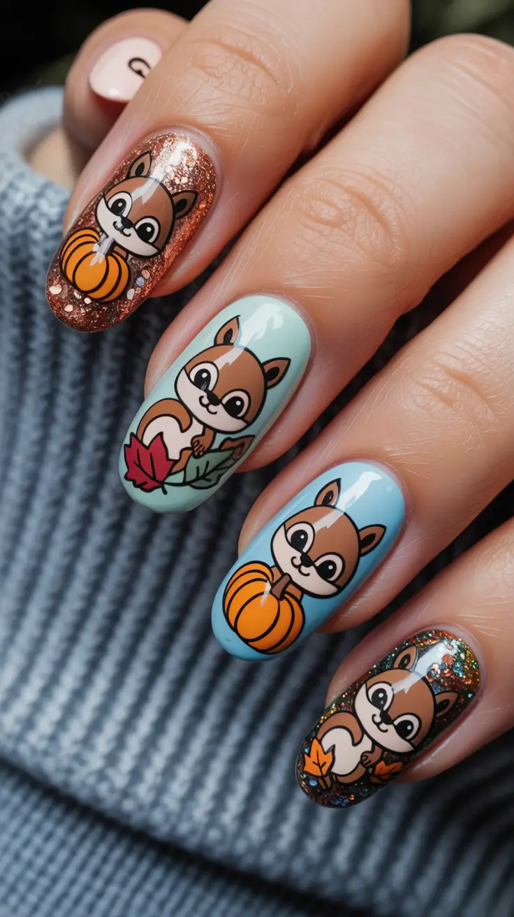 24 забавных и милых осенних маникюра, которые вдохновят вас на создание сезонного маникюра