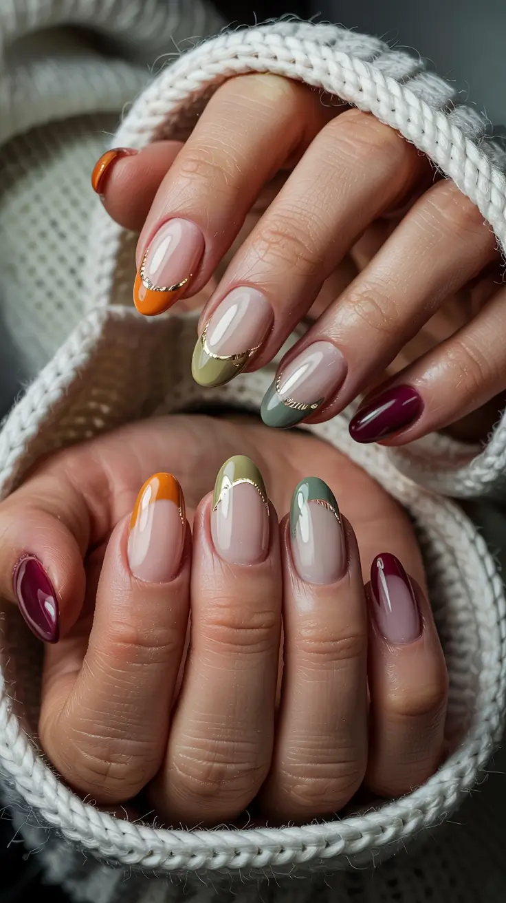 23 идеи осеннего французского маникюра для стильного сезонного маникюра