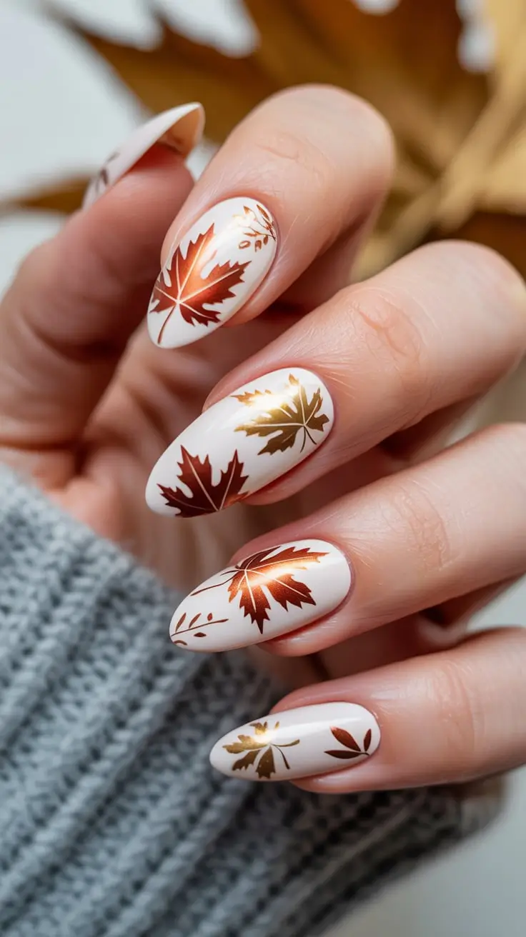 24 забавных и милых осенних маникюра, которые вдохновят вас на создание сезонного маникюра