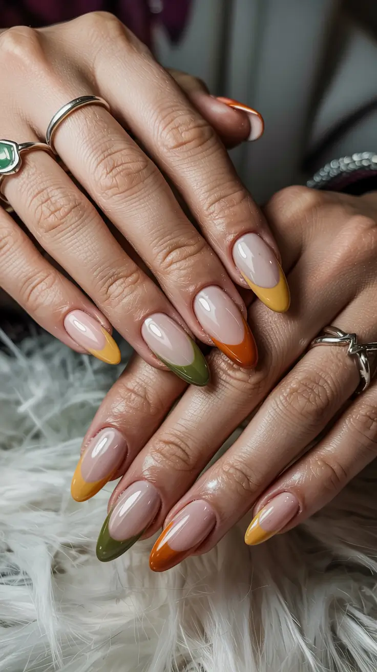 23 идеи осеннего французского маникюра для стильного сезонного маникюра