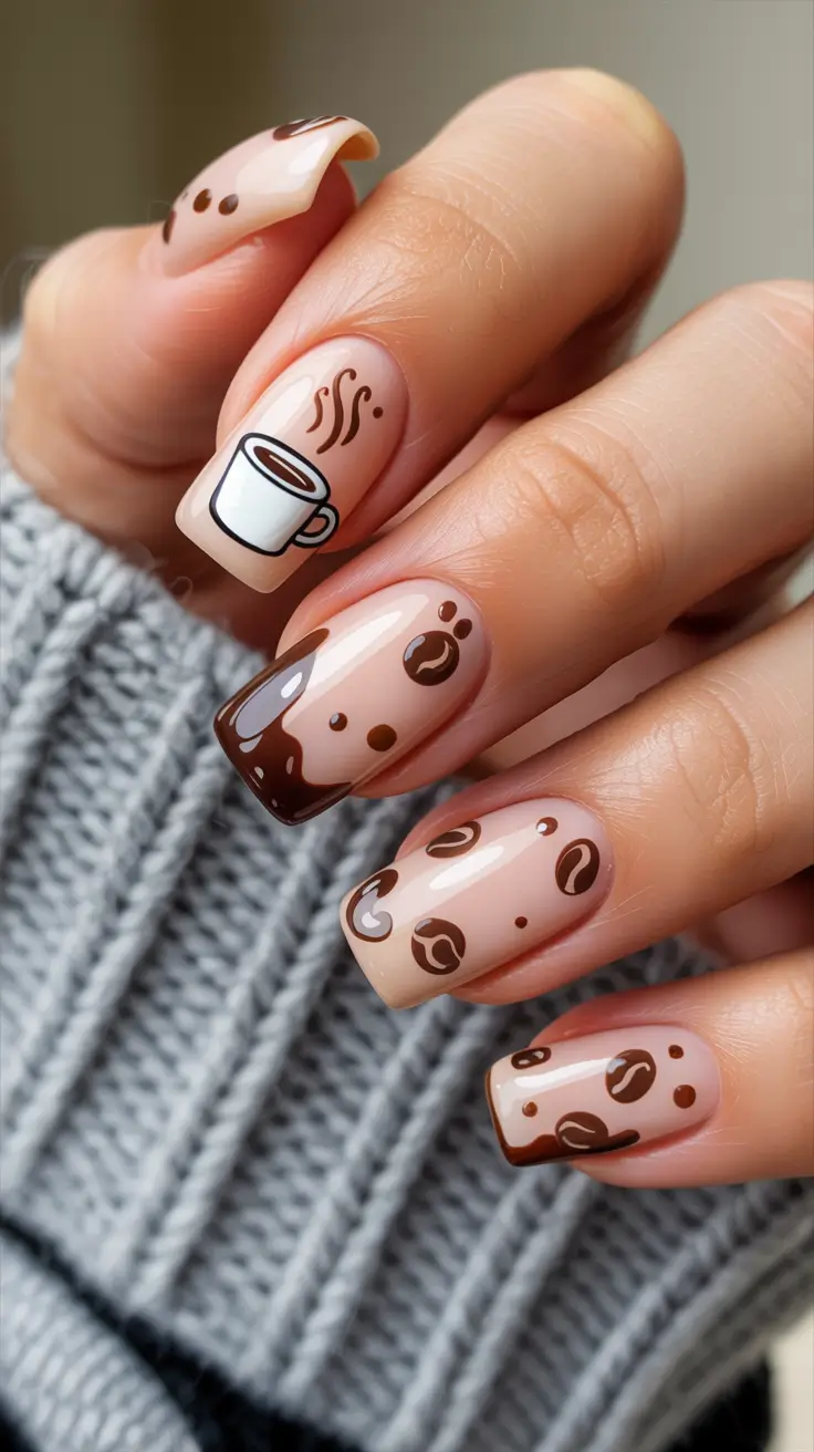 24 забавных и милых осенних маникюра, которые вдохновят вас на создание сезонного маникюра