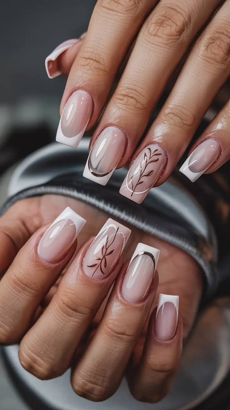 23 идеи осеннего французского маникюра для стильного сезонного маникюра