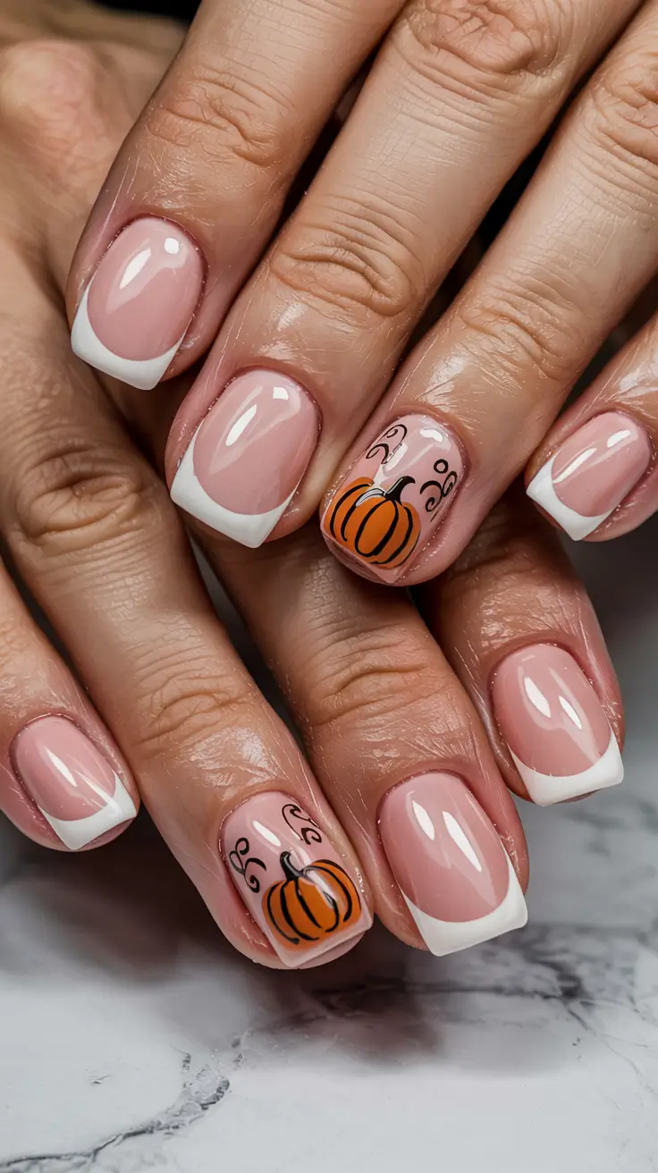 23 идеи осеннего французского маникюра для стильного сезонного маникюра