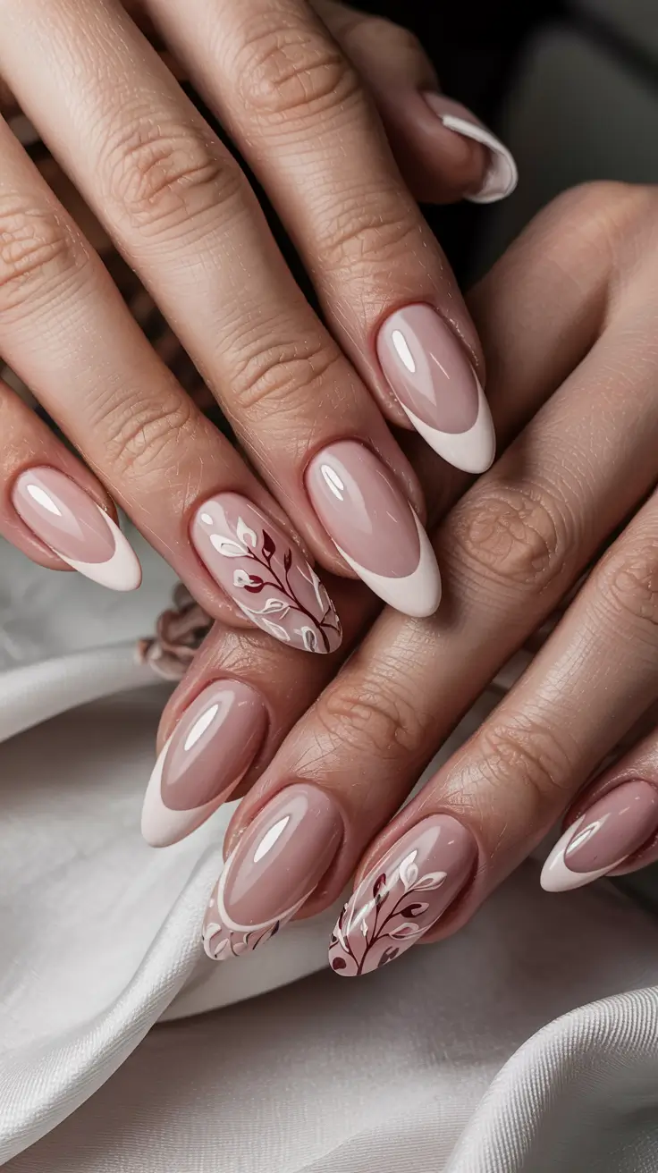 23 идеи осеннего французского маникюра для стильного сезонного маникюра