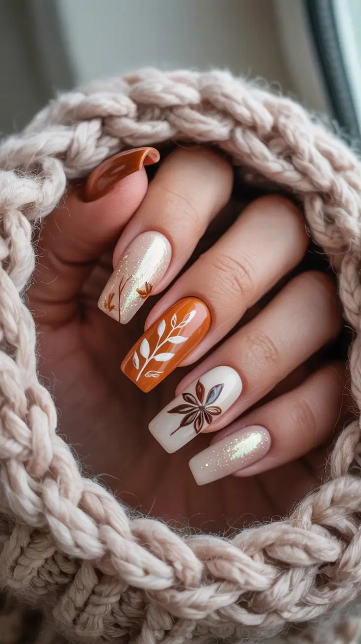 24 забавных и милых осенних маникюра, которые вдохновят вас на создание сезонного маникюра