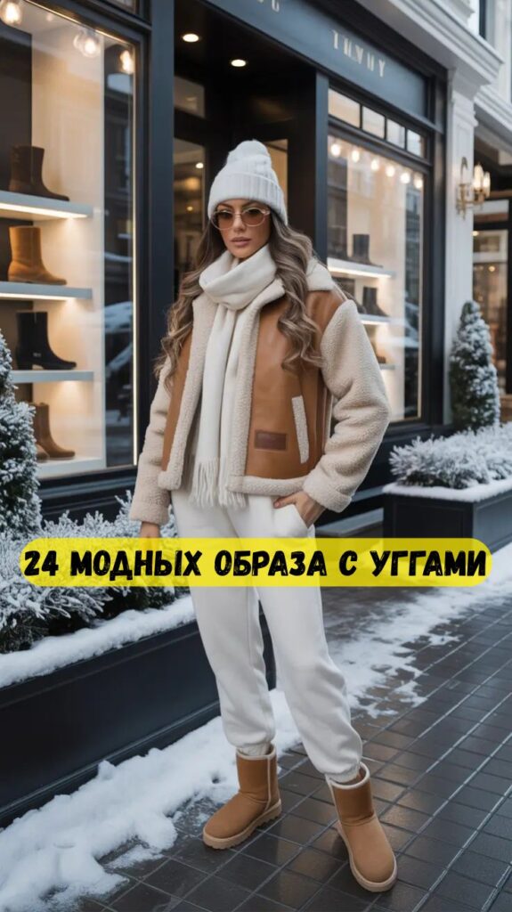 24 модных образа с уггами: уютные и стильные идеи для холодной погоды