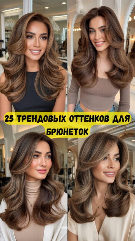 25 трендовых оттенков для брюнеток: свежие, насыщенные и современные коричневые тона