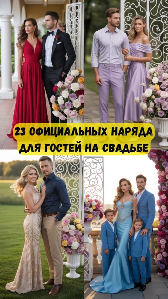 23 официальных наряда для гостей на свадьбе: элегантные образы, которые вдохновят вас на следующее торжество
