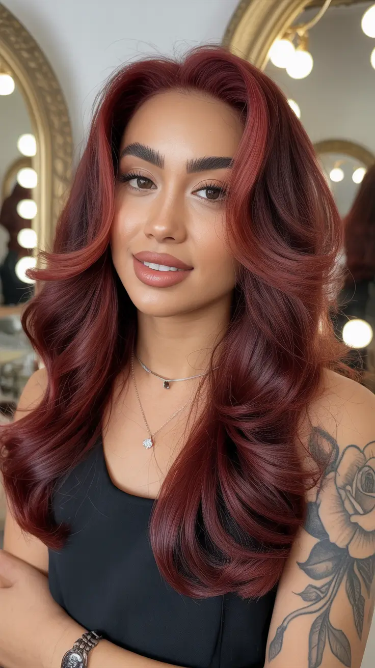 25 идей окрашивания волос в цвет «вишнёвая кола», которые вы захотите попробовать в этом году