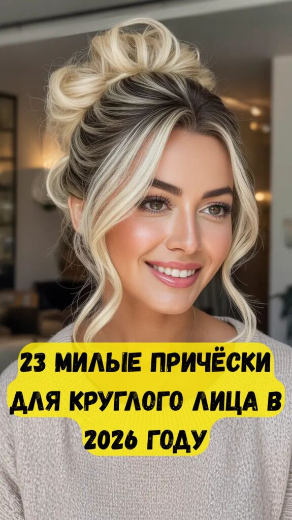 23 милые причёски для круглого лица в 2026 году: свежие, эффектные и ультрасовременные образы