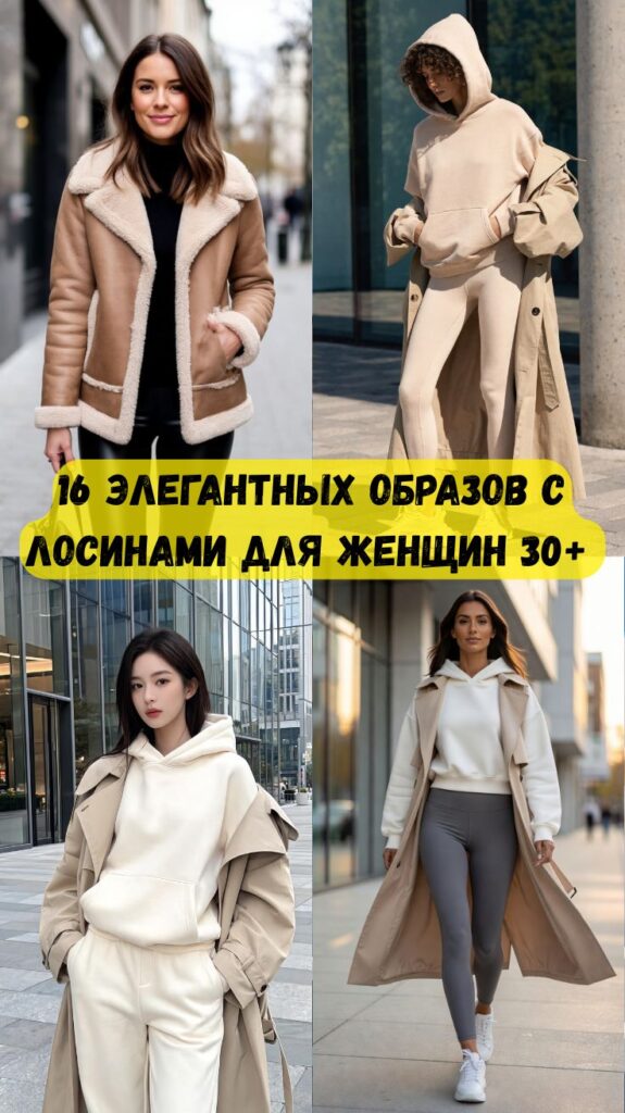 16 элегантных образов с лосинами для женщин 30+, которые подходят на каждый день 16 элегантных образов с лосинами для женщин 30+, которые подходят на каждый день