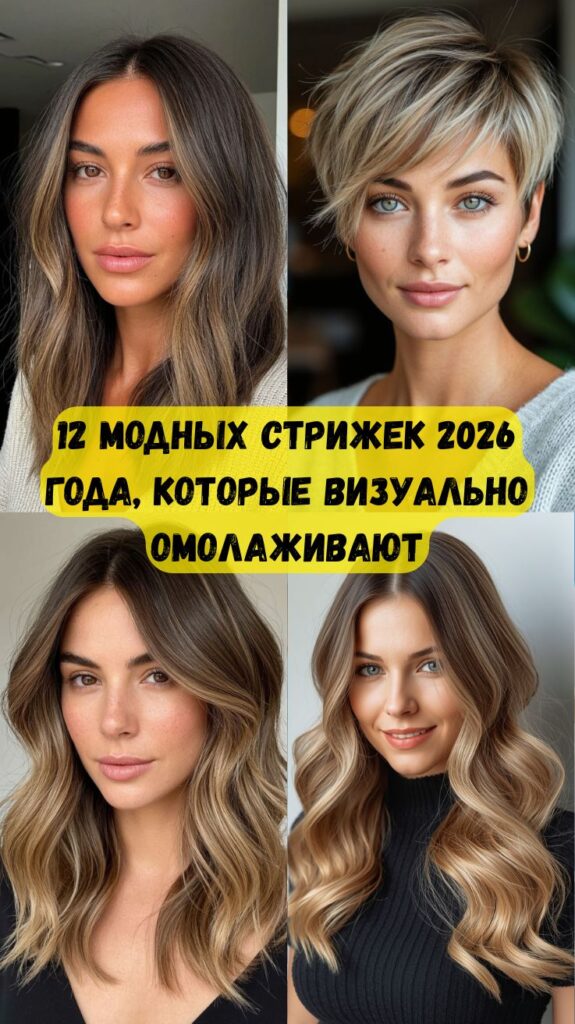 12 модных стрижек 2026 года, которые визуально омолаживают и делают волосы роскошнее