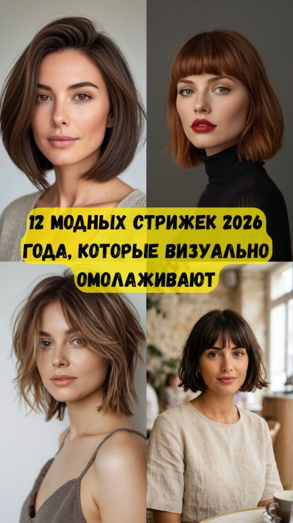 12 модных стрижек 2026 года, которые визуально омолаживают и делают волосы роскошнее