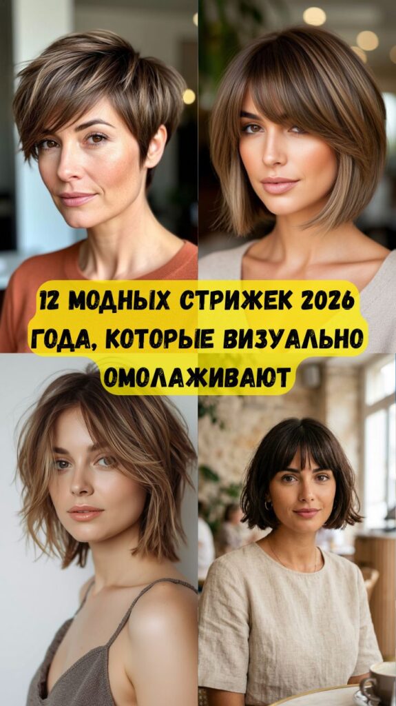 12 модных стрижек 2026 года, которые визуально омолаживают и делают волосы роскошнее