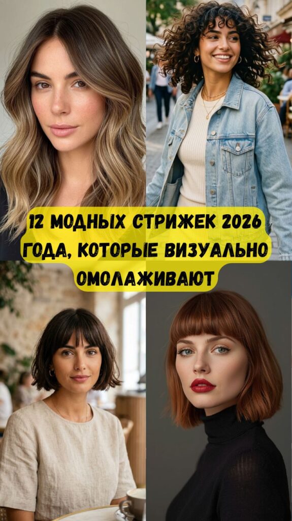 12 модных стрижек 2026 года, которые визуально омолаживают и делают волосы роскошнее