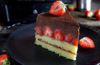 Рецепт этого шоколадно-клубничного торта