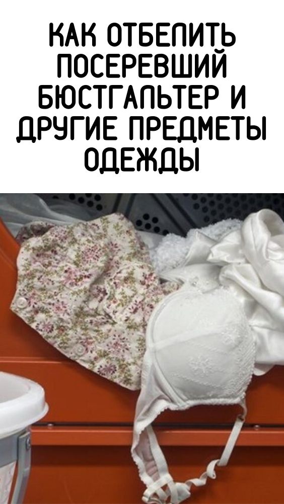 Как отбелить посеревший бюстгальтер и другие предметы одежды