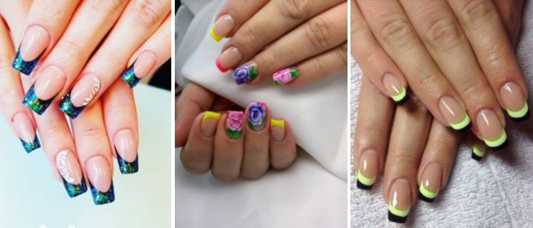 Цветной френч на ногтях − 10 идеи красивого маникюра с фото