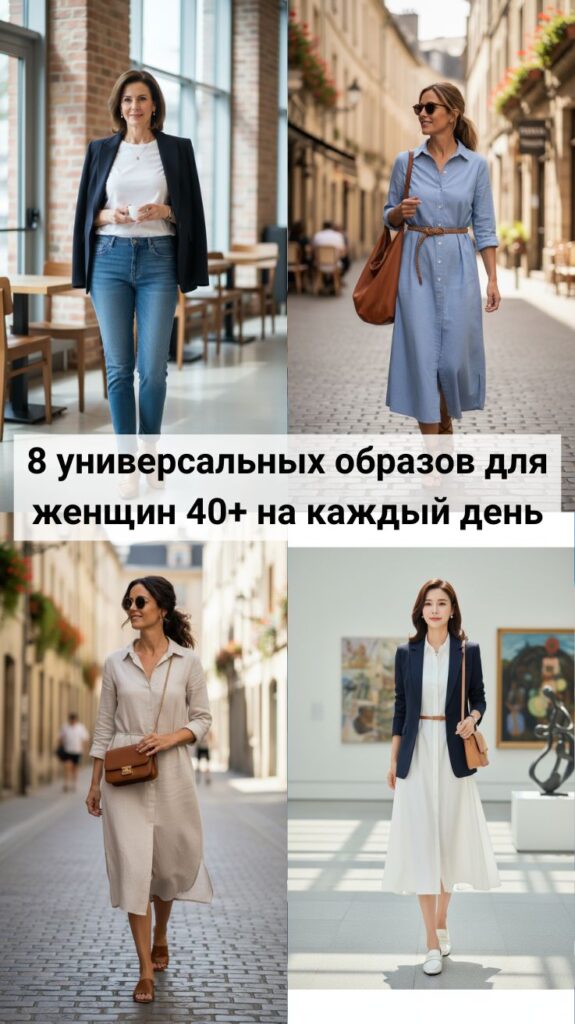 Стиль без хлопот: 8 универсальных образов для женщин 40+ на каждый день Стиль без хлопот: 8 универсальных образов для женщин 40+ на каждый день