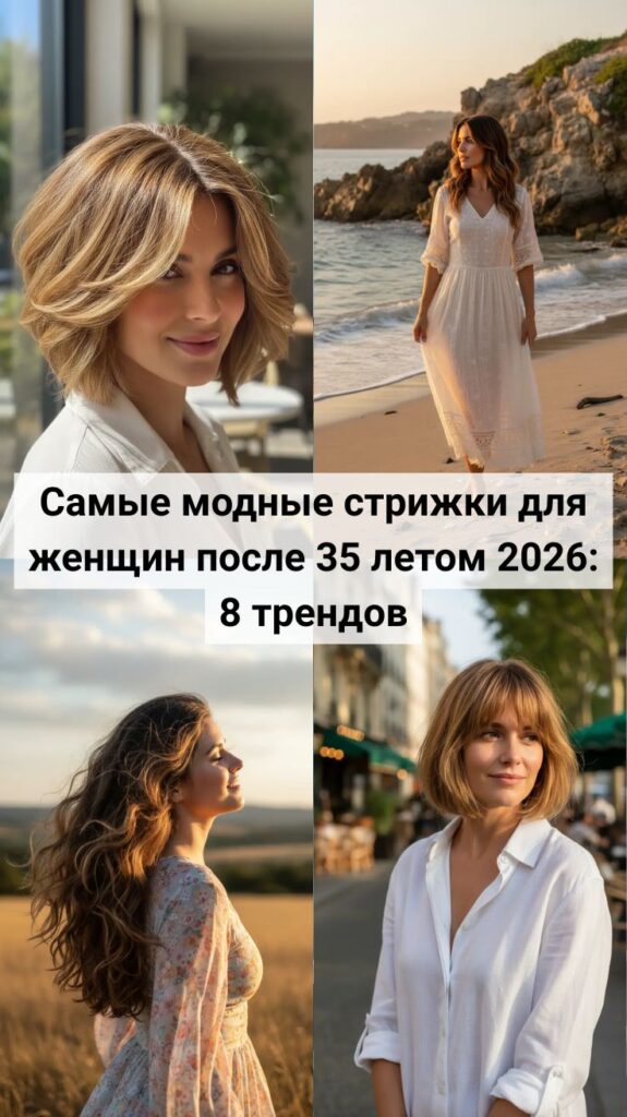 Самые модные стрижки для женщин после 35 летом 2026: 8 трендов, которые действительно молодят