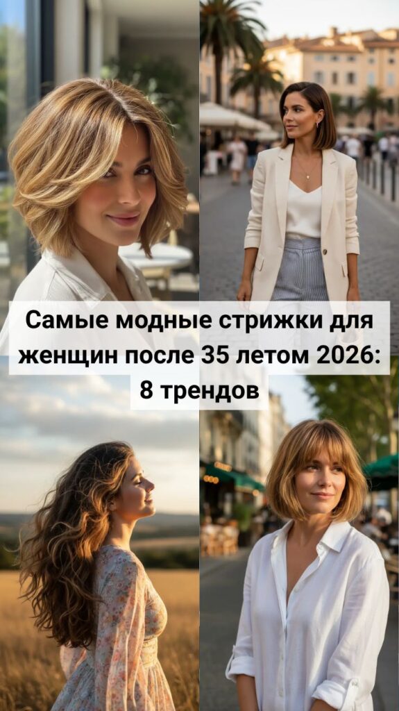 Самые модные стрижки для женщин после 35 летом 2026: 8 трендов, которые действительно молодят
