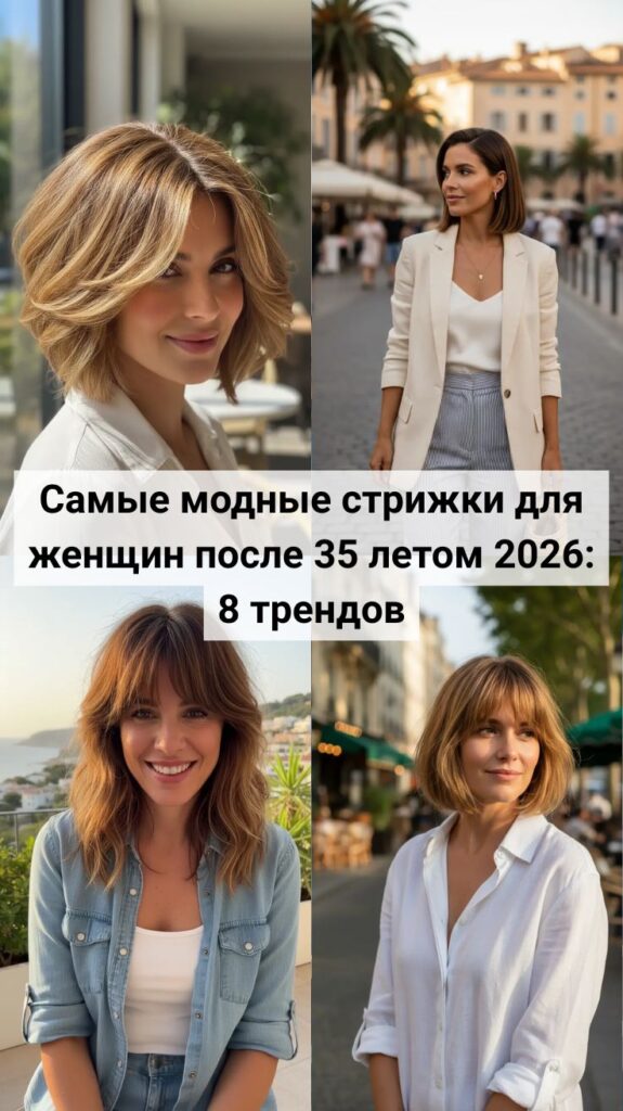 Самые модные стрижки для женщин после 35 летом 2026: 8 трендов, которые действительно молодят