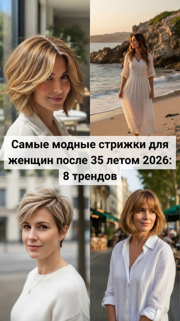 Самые модные стрижки для женщин после 35 летом 2026: 8 трендов, которые действительно молодят