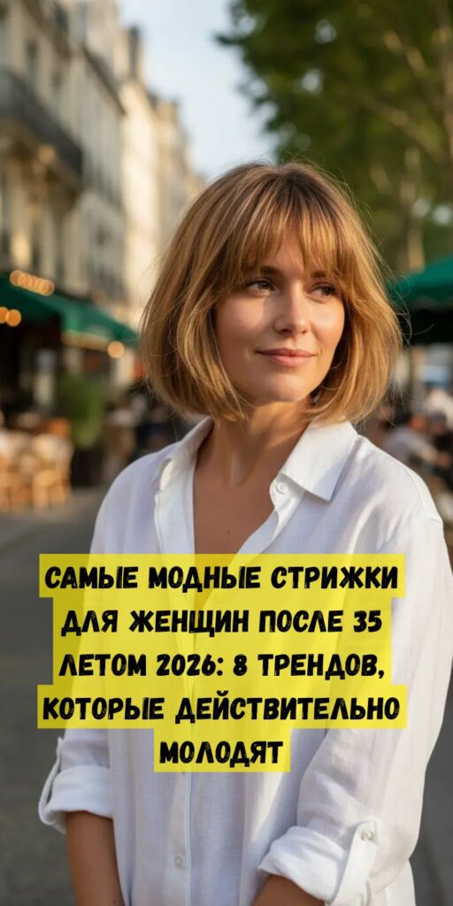 Самые модные стрижки для женщин после 35 летом 2026: 8 трендов, которые действительно молодят