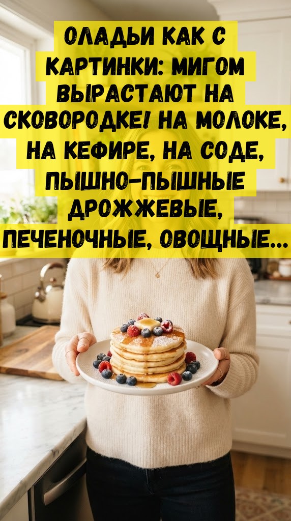 Оладьи как с картинки: мигом вырастают на сковородке! На молоке, на кефире, на соде, пышно-пышные дрожжевые, печеночные, овощные… Оладьи как с картинки: мигом вырастают на сковородке! На молоке, на кефире, на соде, пышно-пышные дрожжевые, печеночные, овощные…