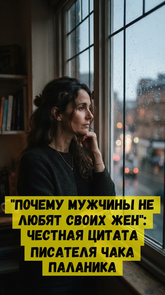"Почему мужчины не любят своих жен": честная цитата писателя Чака Паланика
