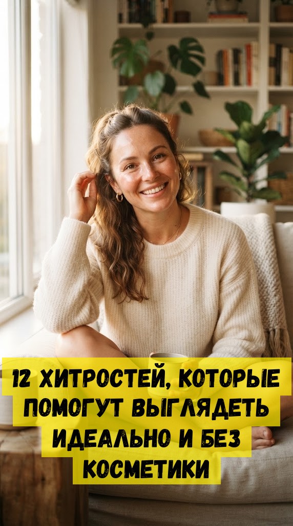 12 ХИТРОСТЕЙ, КОТОРЫЕ ПОМОГУТ ВЫГЛЯДЕТЬ ИДЕАЛЬНО И БЕЗ КОСМЕТИКИ