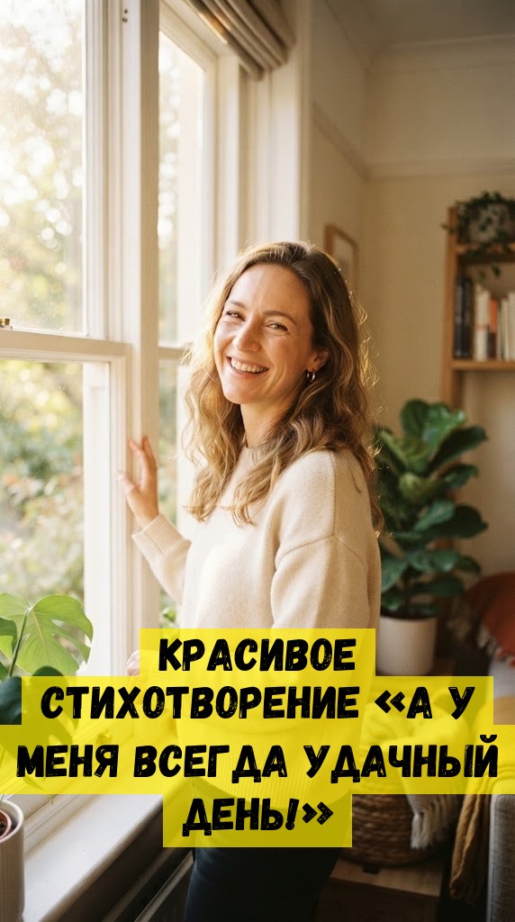 Красивое стихотворение &laquo;А у меня всегда удачный день!&raquo;