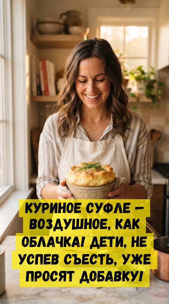 Куриное суфле &mdash; воздушное, как облачка! Дети, не успев съесть, уже просят добавку!