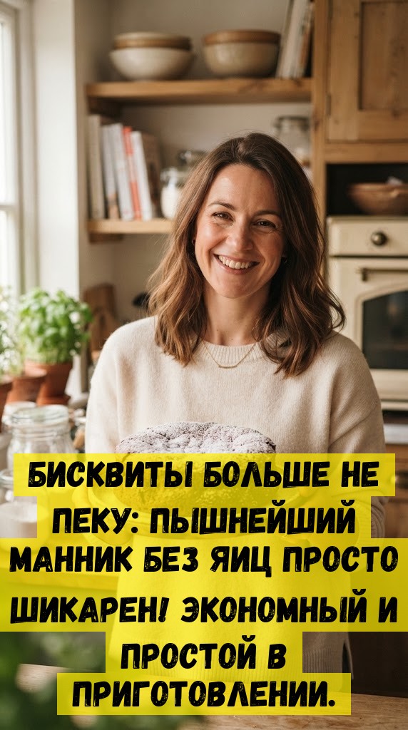 Бисквиты больше не пеку: пышнейший манник без яиц просто шикарен! Экономный и простой в приготовлении.