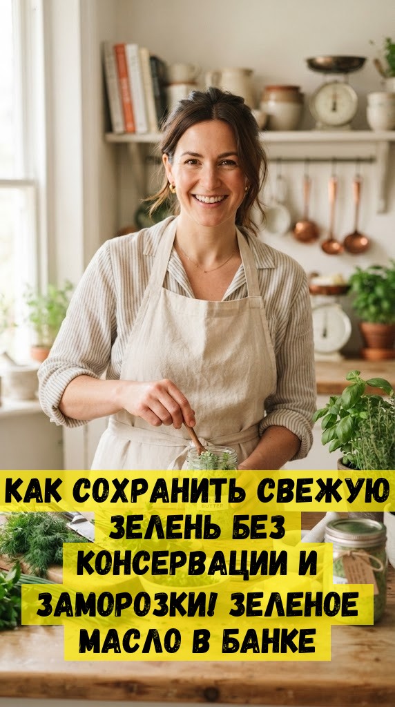 Как сохранить свежую зелень без консервации и заморозки! зеленое масло в банке