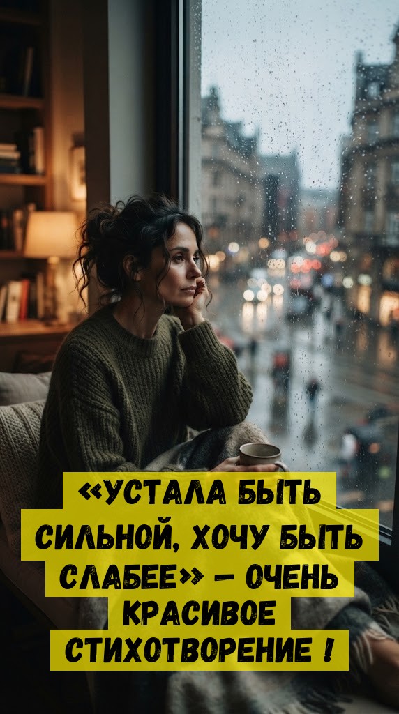 &laquo;Устала быть сильной, хочу быть слабее&raquo; &mdash; Очень красивое стихотворение !