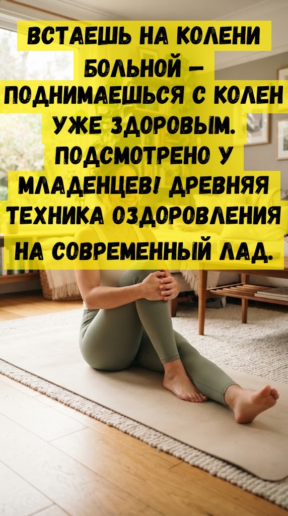 Встаешь на колени больной — поднимаешься с колен уже здоровым. Подсмотрено у младенцев! Древняя техника оздоровления на современный лад. Встаешь на колени больной — поднимаешься с колен уже здоровым. Подсмотрено у младенцев! Древняя техника оздоровления на современный лад.