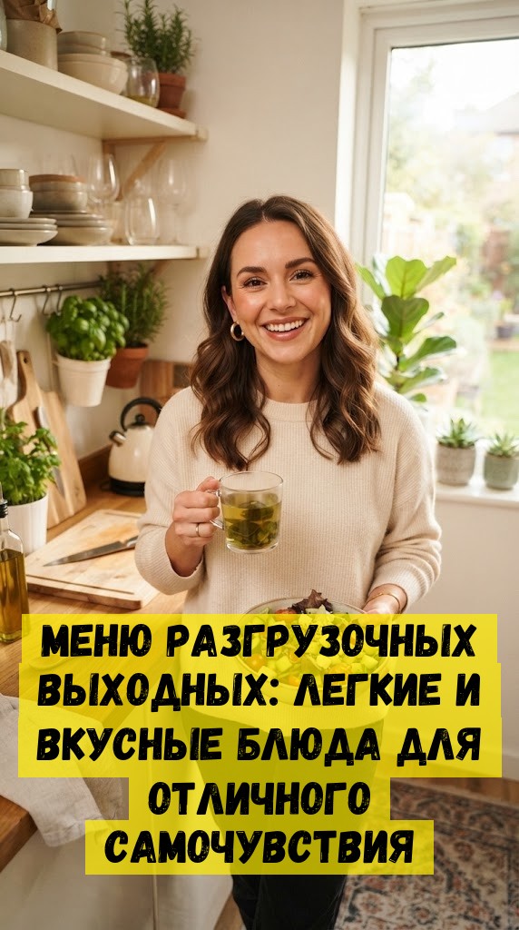 Меню разгрузочных выходных: легкие и вкусные блюда для отличного самочувствия Меню разгрузочных выходных: легкие и вкусные блюда для отличного самочувствия