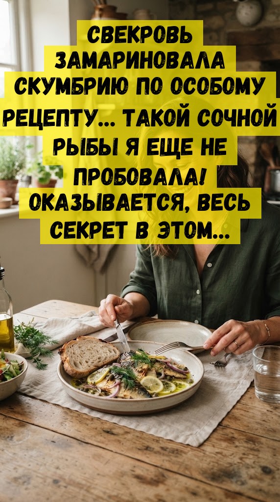 Свекровь замариновала скумбрию по особому рецепту… Такой сочной рыбы я еще не пробовала! Оказывается, весь секрет в этом… Свекровь замариновала скумбрию по особому рецепту… Такой сочной рыбы я еще не пробовала! Оказывается, весь секрет в этом…