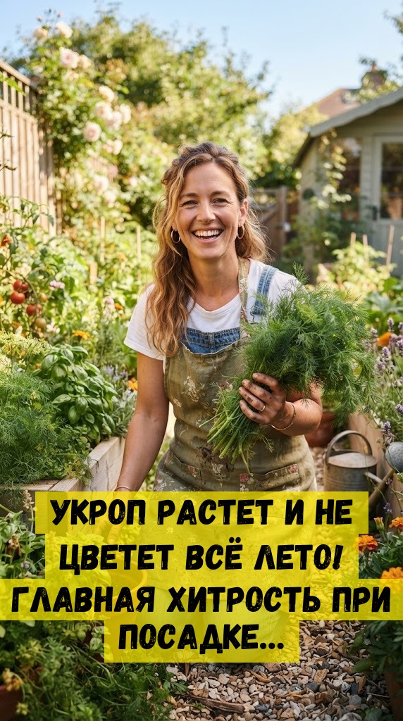 Укроп растет и не цветет всё лето! Главная хитрость при посадке&hellip;
