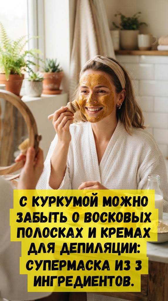 С куркумой можно забыть о восковых полосках и кремах для депиляции: супермаска из 3 ингредиентов.