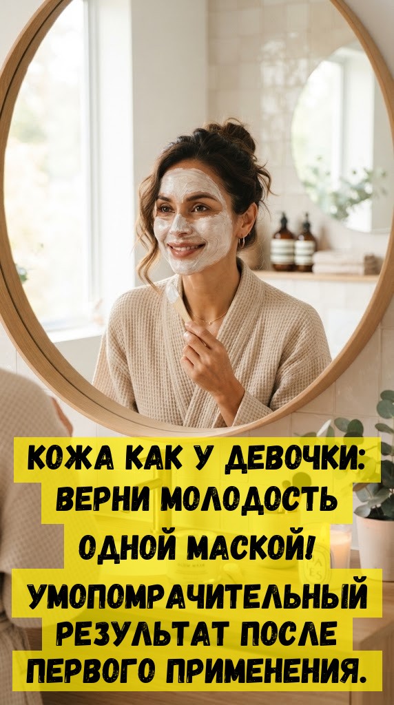 Кожа как у девочки: верни молодость одной маской! Умопомрачительный результат после первого применения.