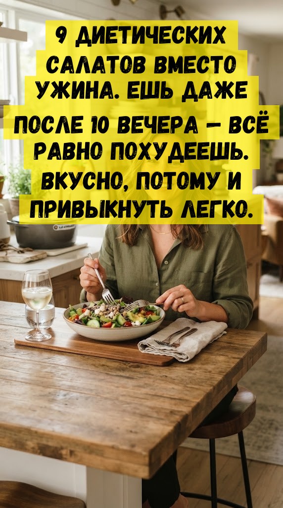 9 диетических салатов вместо ужина. Ешь даже после 10 вечера — всё равно похудеешь. Вкусно, потому и привыкнуть легко. 9 диетических салатов вместо ужина. Ешь даже после 10 вечера — всё равно похудеешь. Вкусно, потому и привыкнуть легко.