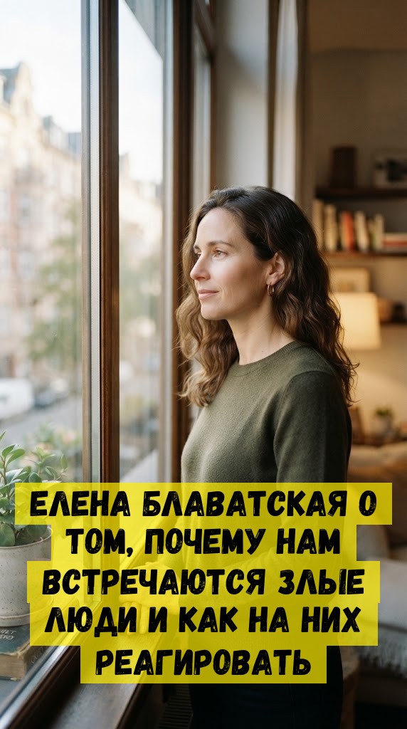 Елена Блаватская о том, почему нам встречаются злые люди и как на них реагировать